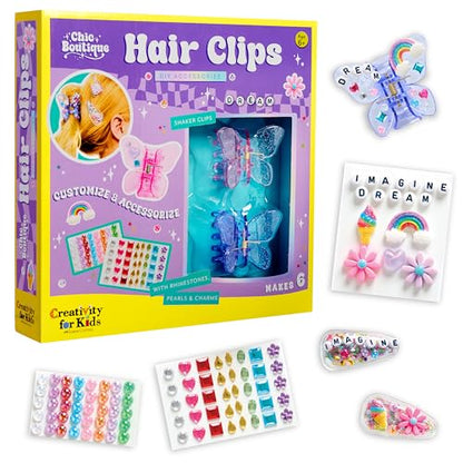 Creativity for Kids Chic Boutique Hair Clips: Create 6 DIY Hair Clips, Crafts and Birthday Gifts for Girls, Girls Toys for and Summer Activities for Kids (Ages 6+)