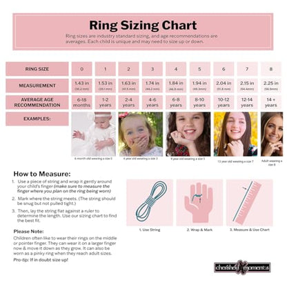 Cherished Moments .925 Sterling Silver or 14K Gold Plated Personalized Gift Signet Ring with Engraved Initial for Baby, Toddler, Kids, Girls, and Children - color: Silver