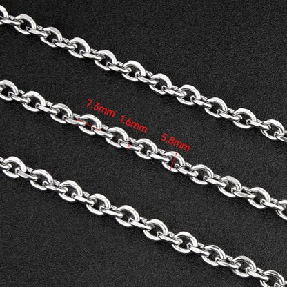 UMAOKANG Stainless Steel Jewelry Making Chain Roll Chunky Cable Chains | 5 Meters Silver Permanent Jewelry Chain Men and Women Necklace DIY Chain with Jump Rings and Lobster Clasps - color: 1.6 Silver Cable