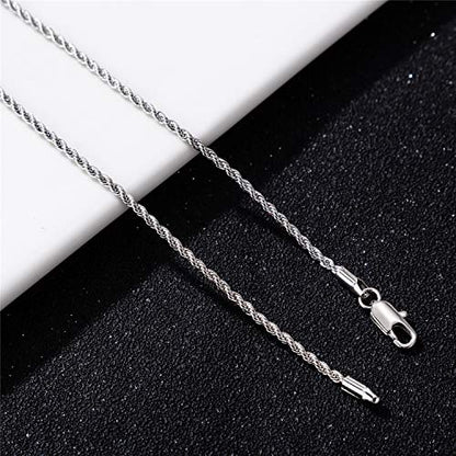 kelistom 18K Gold/White Gold Plated Rope Chain Anklet, 3mm Stainless Steel Ankle Bracelets for Women and Men, 9 10 11 inches - color: WHITE GOLD