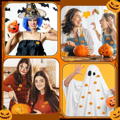 Liliaafar 36 Pieces Halloween Enamel Pins Set Grow in the Dark Halloween Lapel Pins Bulk for Backpacks Clothing Hat Bag Gifts - style: Pumpkin