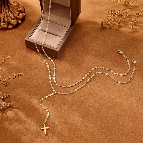 CHESKY Long Necklace for Women, 14k Gold Plated/Streling Silver Lariat Y Necklaces - style: y necklace 15