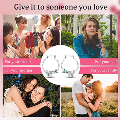 NARMO 925 Sterling Silver Earrings for Women Hypoallergenic Hoop Earrings - color: Sloth