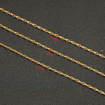 UMAOKANG 16.4 Feet Gold Plated Chain for Jewelry Making Stainless Steel Link Chain Bulk with Jump Rings Lobster Clasps - color: Link Gold