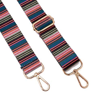 Wide Shoulder Strap Adjustable Replacement Belt Crossbody Canvas Bag Handbag - color: Color Bar, size: Wide: 1.4"(3.5cm)
