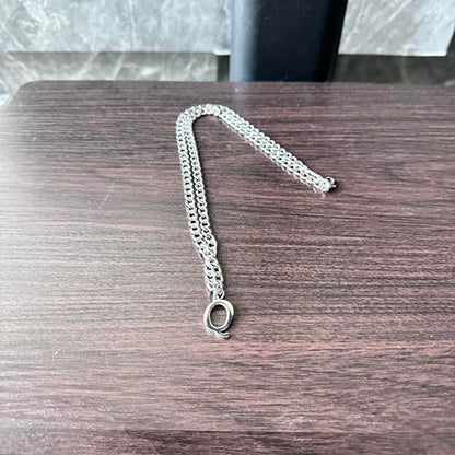 Stainless Steel Initial A-Z Necklace for Men Women,Cuban Chain,Titanium Steel Initial Letter Pendant Charm Necklaces Accessories Jewelry for Woman Man,21 Inch Chain - color: Q