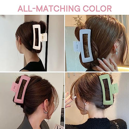 XL Claw Hair Clips (Matte) - 4 Pack Jumbo Non-Slip Clips for Long, Thick, Curly Hair - Women's and Girls' Hair Accessories - color: Style2
