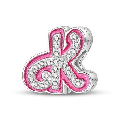 925 Sterling Silver Letter Charms Fits Pandora Bracelets Alphabet AZ Bead Charm for Bracelets Necklace with 5A Cubic Zirconia for Women Birthday Ceremony DIY Jewelry Gift - style: K