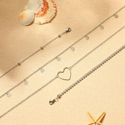14K Gold Plated Waist Chain for Women Layered Waist Beads Belly Chain Belt, Waterproof Summer Beach Body Jewelry for Bikini, Festival Vacation Accessories for Women - style: Rhinestone Heart