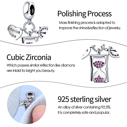 Pandach 925 Sterling Silver Charms for Bracelets and Necklaces Travel Round The World Beads Charms Relaxation Dangle Pendant,Jewelry Beads Gifts for Women - style: Travel Round The Space Charm
