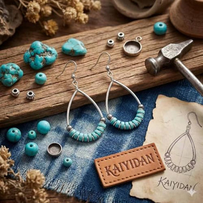 Boho Turquoise Dangle Earrings For Women Trendy,Western Blue Gemstone Drop Earings,Vintage Gothic Ethnic Statement Beach Vacation Long Birthstone Earrings with Leaf Teardrop Turquoise Crystal Tassels,Fashion Jewelry Birthday Gift. - style: A5 Turquoise Li