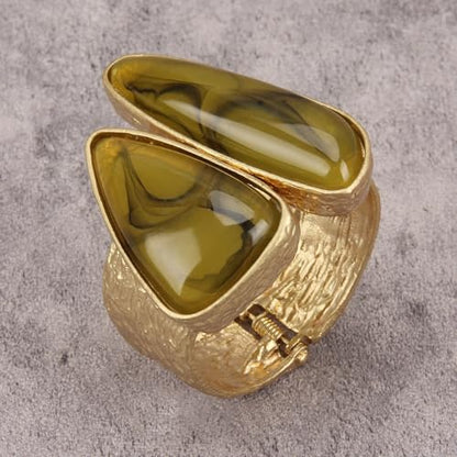 Chunky Bangle Bracelets for Women Cuff Bracelet Thick Gold Bangles Open Wide Arm Cuffs Bracelets Boho Jewelry - style: Gold Bangle
