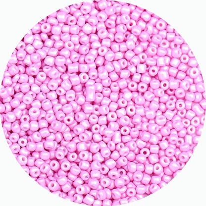 2mm Glass Seed Beads Bulk, Light Pink 12/0 Tiny Round Seed Bead, Small Mini Pony Craft Beads for Bracelet Necklace Wrist Jewelry Making Beading Weaving DIY Crafts Supplies - color: Light Pink