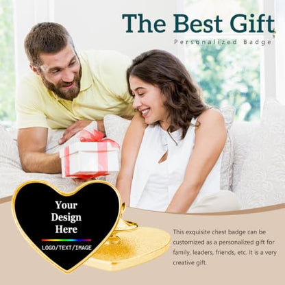 Custom Lapel Pins With Logo - Custom Pins Customized Buttons for men Customized Pin Bulk - color: Love-Gold