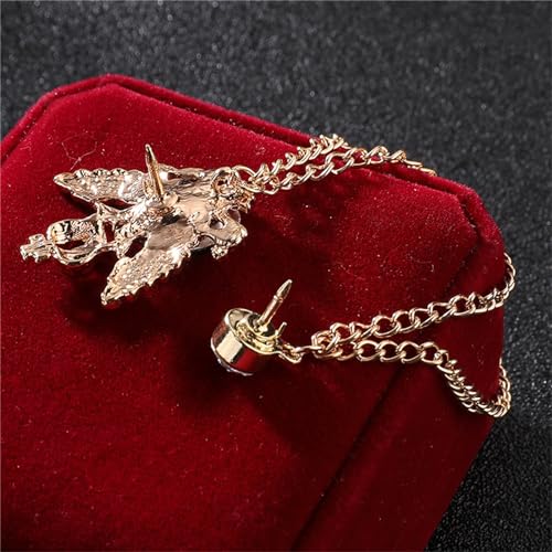 4PCS Gem Brooch Lapel Pin Chain for Men Retro Crystal Tassel Chain Brooch Pin Career Suit Tuxedo of Shirts Tie Hat Scarf Father's Day Gift - color: 2 PCS White