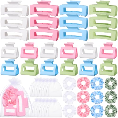 24/48/96/144Pcs Multicolor Hair Claw Clips Set Summer Hair Clips Scrunchies Bridesmaid Proposal Gifts Bulk for Women Bachelorette Wedding Party Favors - color: Multicolors, size: 1 Count (Pack of 48)