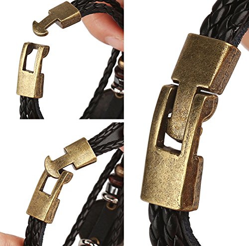 Punk Alloy Leather Bracelet for Constellation Braided Rope Bracelet Bangle - style: Capricorne