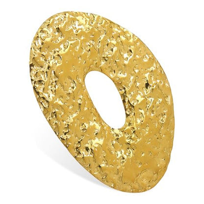 Stainless Steel Brooch Pin for Women & Men,Lapel Pin | Minimalist Statement Elegant Geometric, Sweaters Coat Suit Shawl Collar Shirt Coat Jacket Hat Dress Swim, Velvet Bag & Box - style: Hammered-Gold