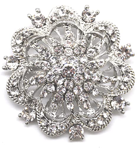 Belagio Enterprises 2 1/2-Inch Rhinestone Brooch | BW-171-182 - size: 2-1/2-Inch, style: BW-136