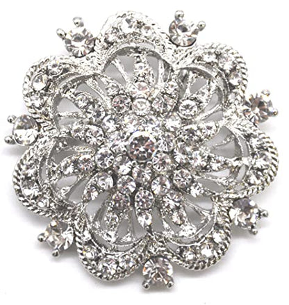 Belagio Enterprises 2 1/2-Inch Rhinestone Brooch | BW-171-182 - size: 2-1/2-Inch, style: BW-136