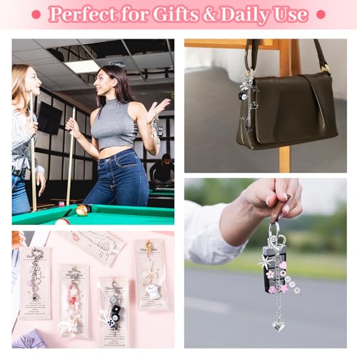 Wurosi 945PCS Bag Charm Kit Gold & Silver,Bag Charm Craft Supplies | Charms Lip Gloss Keychain Making Kit,Perfect DIY Jewelry Crafts Party, or Family Activity & Gift for Adults - color: 945 Pcs Gold+Silver Keychain Kit