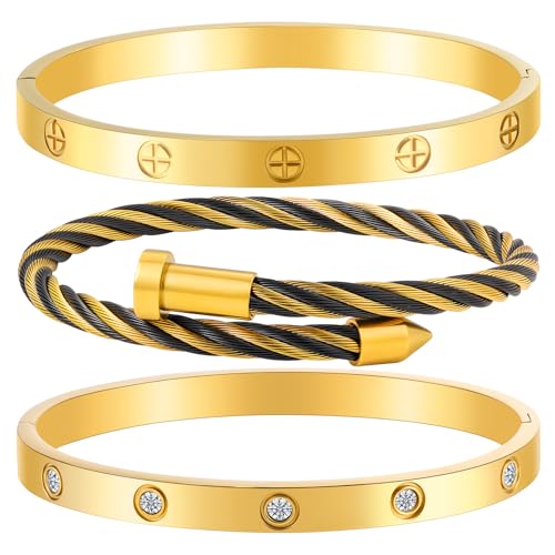 Camhanno Stackable Silver Bracelets for Women Stainless Steel Love & Friendship Bangle, Mothers Day Valentines Birthday Christmas Jewelry Gifts for Mom Her Wife Grandma - style: Style 11
