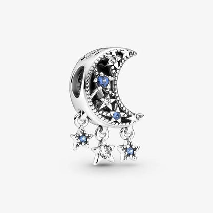 PANDORA Star & Crescent Moon Charm - Bracelet Charm for PANDORA Moments Bracelets - Stunning Women's Jewelry - Gift for Women - Made with Sterling Silver & Cubic Zirconia - With Gift Box