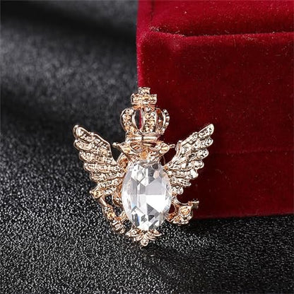 4PCS Gem Brooch Lapel Pin Chain for Men Retro Crystal Tassel Chain Brooch Pin Career Suit Tuxedo of Shirts Tie Hat Scarf Father's Day Gift - color: 2 PCS White