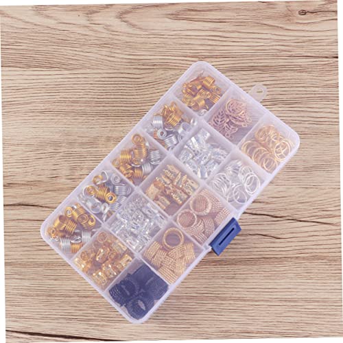 Dreadlocks Metal Hair Cuffs Aluminum Hair Coil Extensions Braiding Beads Set Adjustable for Styling