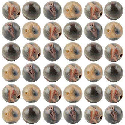 Natural Stone Beads 100pcs 8mm Ocean Jade Round Genuine Real Stone Beading Loose Gemstone Hole Size 1mm DIY Smooth Beads for Bracelet Necklace Earrings Jewelry Making (Ocean Jade, 8mm) - color: Ocean Jade, size: 8mm