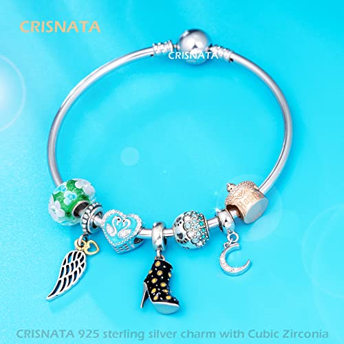 26 Letter Pendant Charms, Polished 925 Sterling Silver Complete Initial A-Z Dangling CZ Stone Alphabet Beads, fits European Bracelet Necklace, Gift for Mother/Father/Daughter/Son/Sister/Aunt - color: Letter C CZ Pendant Charm