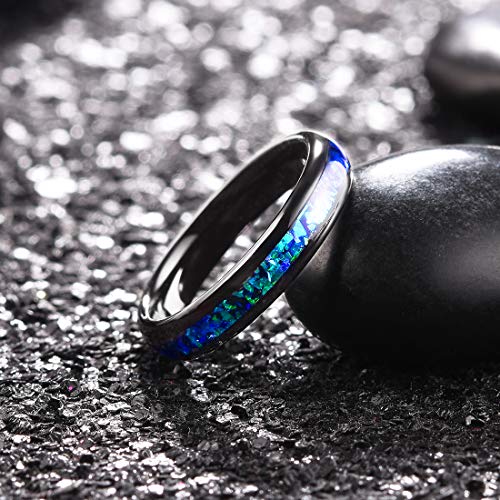 King Will 4mm 6mm 8mm Tungsten Carbide Wedding Band for Men Size 5-15 - color: A-4mm blue-purple