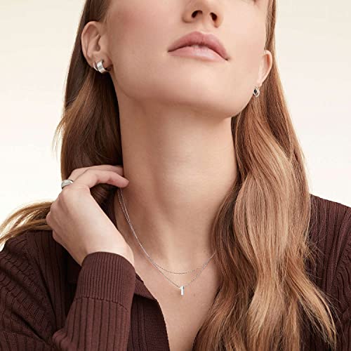 Number Necklace for Women Dainty 18K Gold Plated Pendant Necklace Charm Birth Month Personalized Jewelry Birthday Gift - color: SILVER, style: Number 5