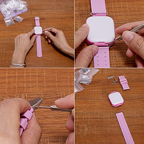 Ginsco 460 Pcs 6-25mm Diameter 1.5mm Stainless Steel Watch Band Spring Bars Link Pins with Strap Link Pin Remover Watch Repair Kit