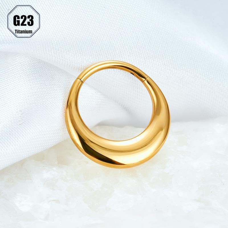 Cartilage Daith Earrings For Women Small 14K Gold Plated Hoop Hypoallergenic Helix Piercing Huggie Surgical Steel Diamond Implant Cubic Zirconia Prom Gift Jewelry - color: Style10-Gold, size: 16g-8mm