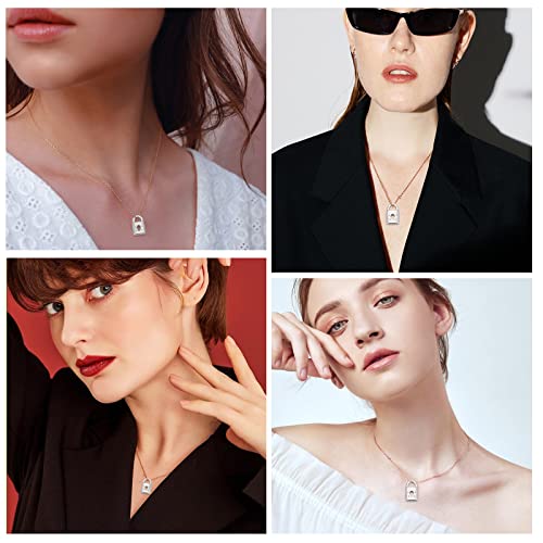 SUNNYCLUE 1 Box 9 Styles Silver Lock Charms Stainless Steel Padlock Pendants Mini Hollow Key Hole Lock Metal Charm for Valentine's Day Gifts Necklaces Earrings DIY Crafts Making Supplies