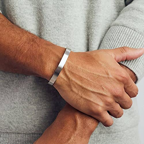 RIOSO 4Pcs Men's Cuff Bracelets Cuff Bracelet Leaves Pattern Twisted Open Cuff Bracelet