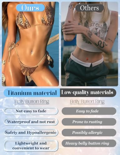 REVOLIA 2Pcs 14G G23 Titanium Clicker Belly Button Ring for Women Hypoallergenic Dangly Hoop Belly Button Ring Teardrop Heart Star CZ Navel Piercing Jewelry 8MM 10MM - color: Silver, size: 10mm
