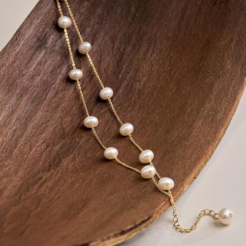 Pearl Bracelets for Women Dainty Gold Pearl Stretch Stackable Bracelet Bridesmaid Wedding Jewelry Gifts Prom Wedding Guest Dress - color: P:2Layered Pearl Bracelet