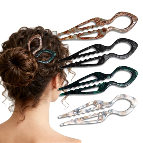 Prestiges Hair Pin - 4pack French Hair Pin for Thin Thick, Prestiges Hairpin for Women Hair Accessories