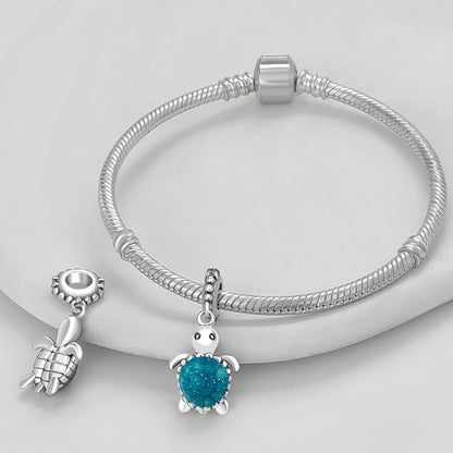 LNQOBU 925 Sterling Silver Charms Color-changing Chameleon Dangle Charm Beads Glow in the Dark Charme fits Pandora Bracelets and Necklace Jewelry Gift for Women - style: Thermochromic sea turtle