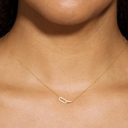 Evabelle Gold Layered Necklace for Women Trendy Jewelry 14K Real Gold Plated Chunky Chain Stackable Necklaces Dainty Choker Necklaces Rectangle Square Pendant - color: Gold Necklace 06