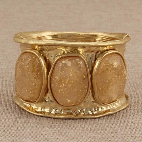 Chunky Bangle Bracelets for Women Cuff Bracelet Thick Gold Bangles Open Wide Arm Cuffs Bracelets Boho Jewelry - style: Cuff Bracelet