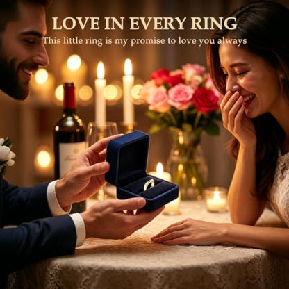 Custom Ring for Women 925 Sterling Silver Name Rings Personalized Initial Ring Engraved Stackable Letter Ring Christmas Birthday Gifts For Mom Grandma Sisters Girlfriend - color: Style 3-Rose Gold