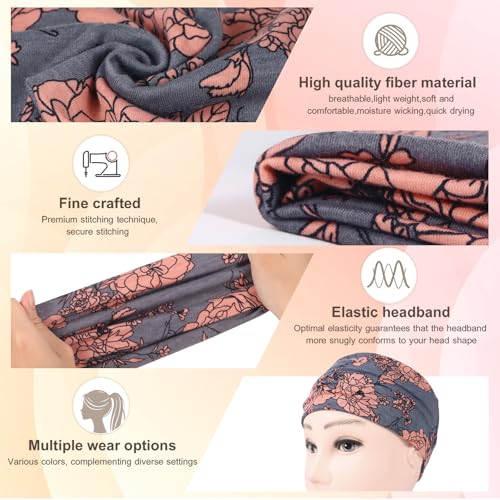 DiyJibb Boho Headbands for Women, 7PCS Fashion Wide Hair Bands for Summer Vacation & Music Festival - color: Black02