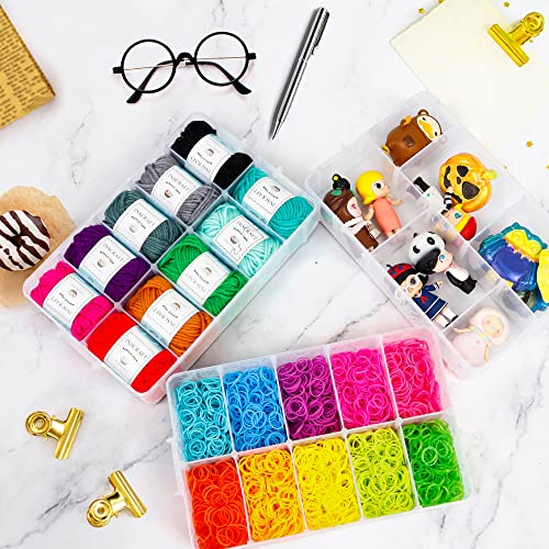 7 Layers Stackable Storage Container, 70 Adjustable Compartments (White) Perfect for Kids Toys, Art Crafts, Jewelry, Supplies, Mini Case & Letter Sticker Included - color: WHITE