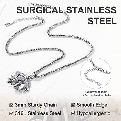 GOLDCHIC JEWELRY Africa Map Necklace for Men, Stainless Steel African Tribal/Egyptian Eye of Horus/I LOVE AFRICA/Elephant Map Hiphop Jewelry Unisex with 22'+2'Adjustable Chain - color: 3D Elephant - Stainless Steel, style: No Customization