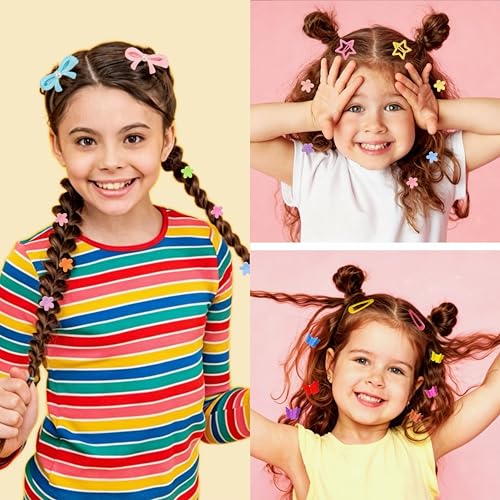 2056 Pcs Hair Accessories for Girls Gift Set, Colorful Elastic Rubber Bands Hair Ties with Mini Hair Clips, Toddler Ponytail Holders and Styling Tools