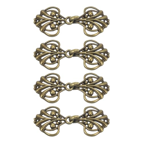 uxcell Cloak Clasp, Sew on Hooks and Eyes Vintage Cape Clasps Sweater Shawl Collar Cardigan Buckles