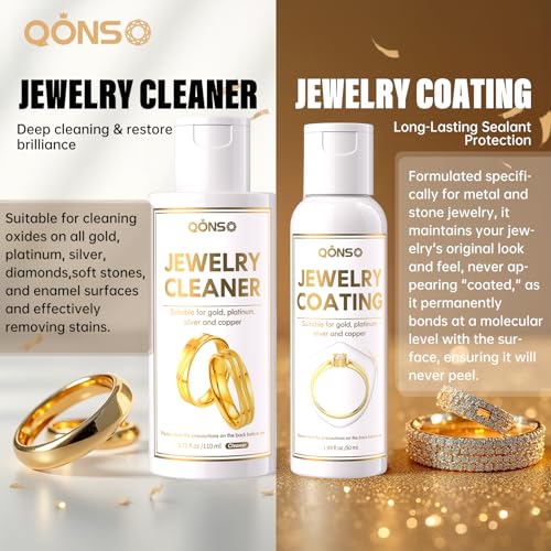 Jewelry Protective Coating & Cleaner Kit for Silver,Gold & Jewelry | Restores Shine and Provides Long-Lasting Protection